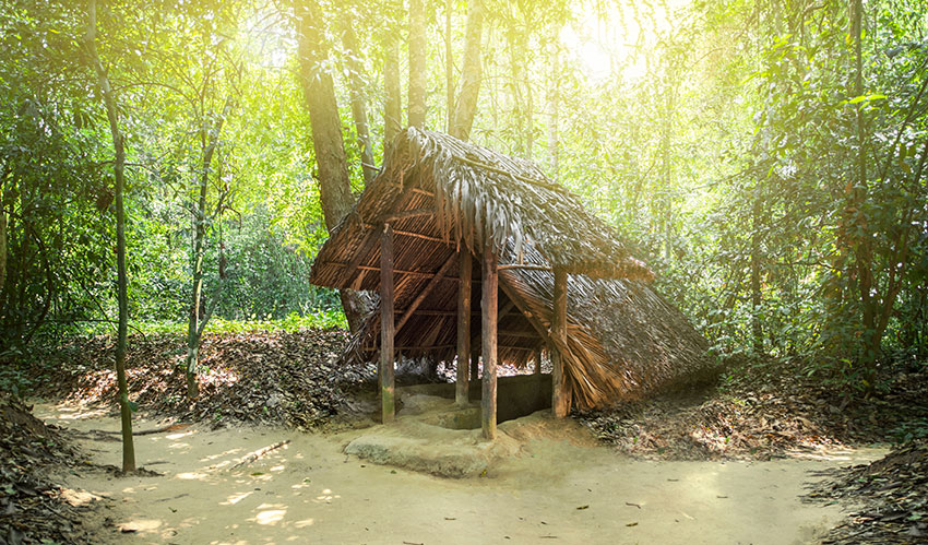 Cu Chi Tunnel entrance buildings